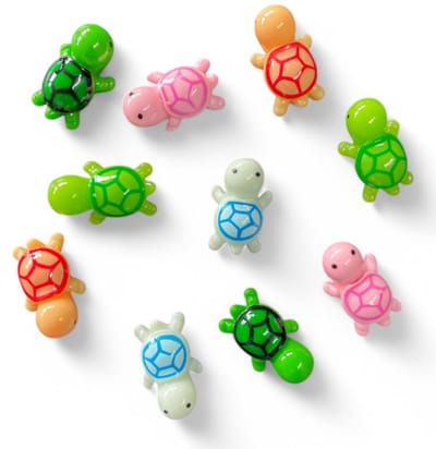 TLVX 10 stuks 3D Schildpad Magneten / Leuke Koelkast Magneten / Foto Magneet set / Vrolijke Whiteboard magneten / Speel- en Leer Magneten / School / Boodschappenlijst / Notitie / Memo bord / Kantoor / Schoolbord / Magnetisch / Turtle Kleur Magneetjes