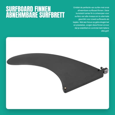 Dailygoods- Surfboard Fin - Afneembare Fin - Kunststof Center Fin - Voor Kajaks - Voor Kanu's - Voor Ruderboten - Ideaal voor Avonturen - Surfvin