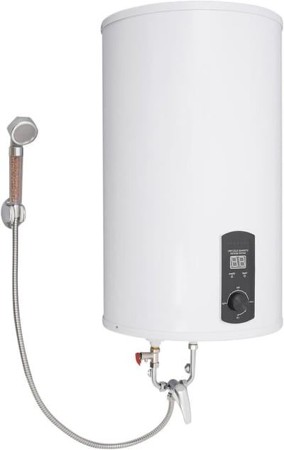 Elektrische boiler - Warm water unit - Direct warm water - Incl. douche en kraan - 75 cm hoog - Wit