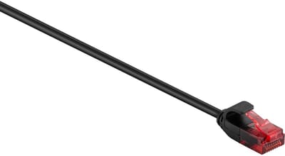 U/UTP CAT6 Gigabit slimline netwerkkabel / zwart - 0,25 meter