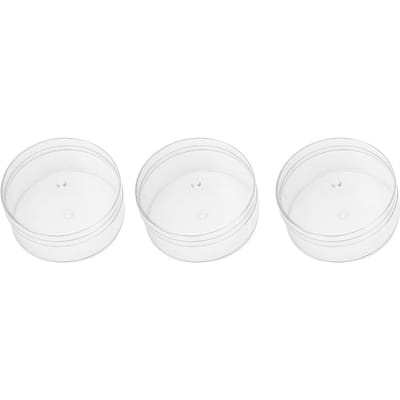 3 Pièces Pot de Nettoyage et d'Entretien de Mouvement de Montre en Plastique Pot de Réparation Pot pour Huile de Montre Pot de Lavage white
