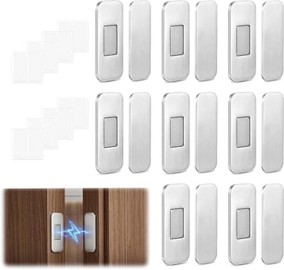 Deurmagneten - Magneetsluiters Kast - Stil Sluiten Laden - Zonder Boren Montage - 8 Stuks - Zilver