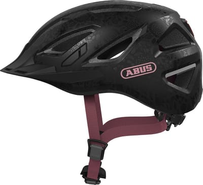 Fietshelm ABUS URBAN-I 3.0 flower art S - 51-55 cm - zwart - Geschikt voor gebruik op elektrische fietsen - stadsfietsen - 250 g