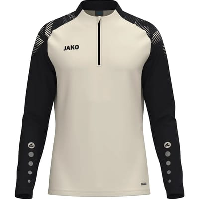 Jako Sonic Ziptop Heren - Off White / Zwart | Maat: M