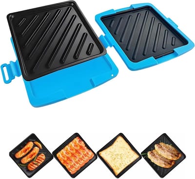 Tosti Grill - Panini Maker - Snelle Maaltijden - Vaatwasserbestendig - 4x17x4 cm - Blauw