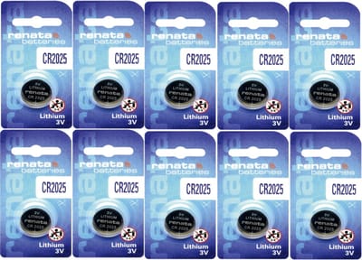 Renata – CR2025 MFR.SC CE – Lithium knoopcel batterij – 10 stuks
