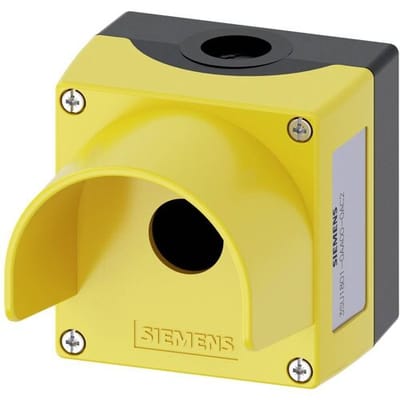 Siemens 3SU1801-0AA00-0AC2 3SU18010AA000AC2 Lege behuizing 1 inbouwplaats, Met beschermde kraag (Ø x h) 22 mm x 112.5 mm Geel 1 stuk(s)