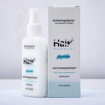 Ontharingsspray 60ml - Pijnloze Ontharingscrème voor Gevoelige en Intieme Zones - Unisex Snelwerkende Haarverwijdering