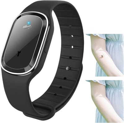 Anti Muggen Armband-anti muggen armband volwassenen-anti muggen-anti muggen armband kind-Ultrasone muggenwerende armband-Waterdichte armband - Muggenwerend horloge - Oplaadbaar - Zwart