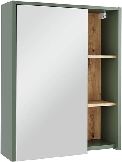 Vicco Viola Badkamerspiegelkast – 60 x 75 cm met open planken Groen/Kunstzinnig