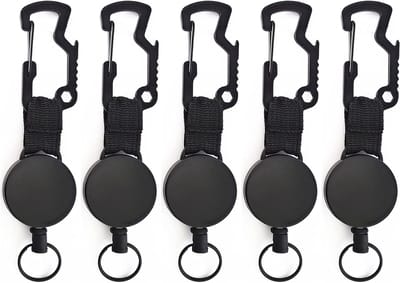 Telescopische Sleutelhanger met Retractable Staal Kabel, Ideaal voor Buitenactiviteiten, Sleutels en Accessoires Verzamelingen