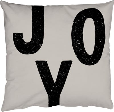 Sierkussens - Kussentjes Woonkamer - 50x50 cm - Kerst - Quote - Joy - Zwart - Feestdagen