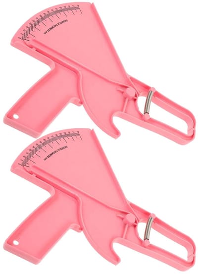 Lichaamsvetmeter Set - Huidplooimeter Meetlint - Fitness Beoordeling - Ergonomisch Ontwerp - 2 Stuks - Roze