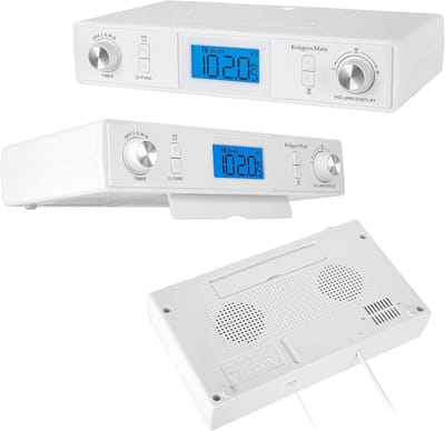 Keukenradio met Bluetooth - Onderbouw radio - Muziek luisteren - Ruimtebesparend ontwerp - 25.5 cm breed - Zwart