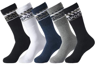 ATLAS FOR MEN - Set van 5 halfhoge sportsokken - Heren - Verkrijgbaar in grote maten - 39/42