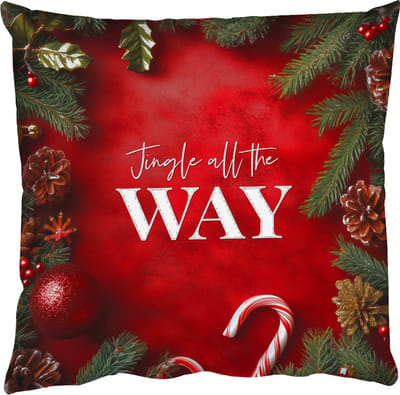 Sierkussens - Kussentjes Woonkamer - 50x50 cm - Kerst - Quote - Rood - Kerstballen - Kerstdecoratie voor binnen - Kerstversiering woonkamer decoratie - Kerstmis versiering in huis - Christmas decorations - Kerstaccessoires