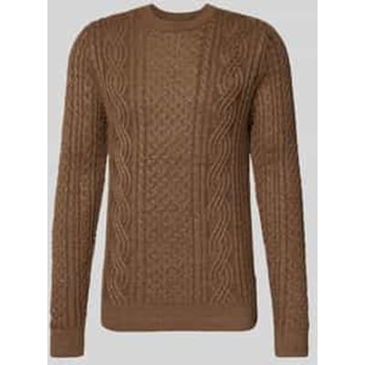 Jack & Jones Trui Jprblusean Knit Cable Crew Neck Sn 12283486 Malt Ball/melange Mannen Maat - XL