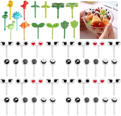 Mini Dierlijke Fruitvorkjes voor Cake en Snacks - 54 Stuks, Voedselveilig, Kinderen en Volwassenen, Schattige Accessoires voor Feestjes
