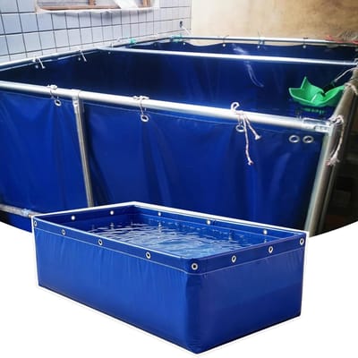Opvouwbare Visvijver - Koi Tank - Water Opslag - Lekvrij PVC - 400x100x100cm - Zwart