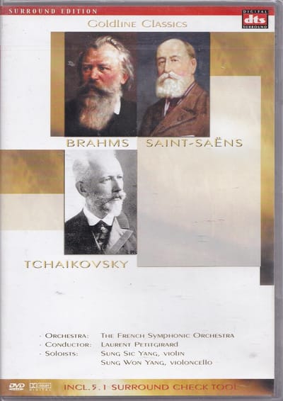 DVD Goldline Classics - Saint-Saëns, Brahms en Tchaikovsky - The French Symphonic Orchestra o.l.v. Laurent Petitgirard
