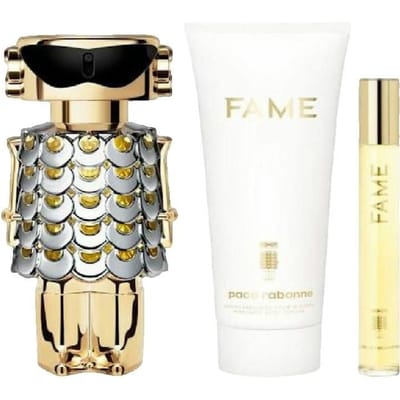 Paco Rabanne Fame Geschenkset Eau de Parfum 80 ml + Body Lotion 100 ml + Eau de Parfum 4 ml
