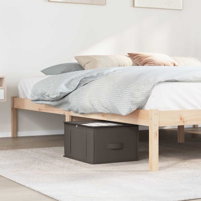 vidaXL - Opbergdoos - met - transparant - bovenraam - Grijs - 43 - x - 34 - x - 23 - cm