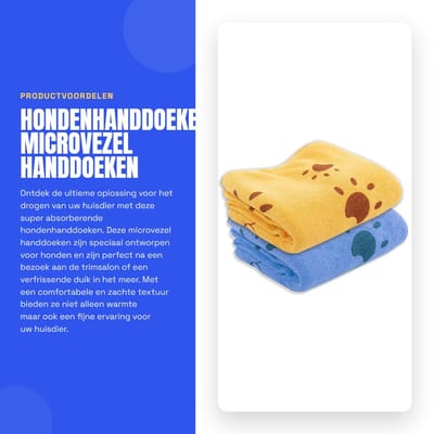 Dailygoods- Hondenhanddoek Super Absorberend - Microvezel - 2 Stuks - Wasbare Hondenhanddoek - Hondenaccessoires - 140 x 71 cm - Zacht en Comfortabel - Hondendroogdoek