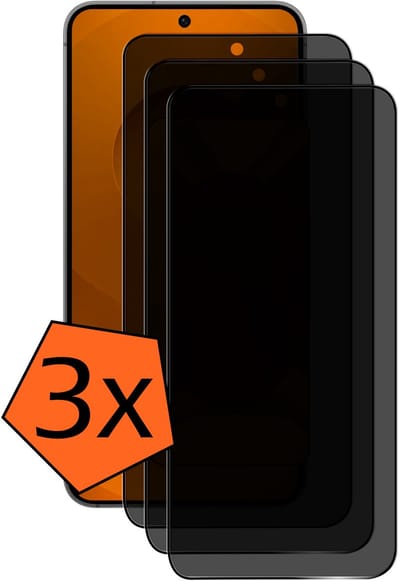 Screenprotector - 3 Stuks - Geschikt voor Samsung Galaxy S25 FE - Privacy Filter - Gehard Glas - Beschermglas - Tempered Glass - Screen Protector