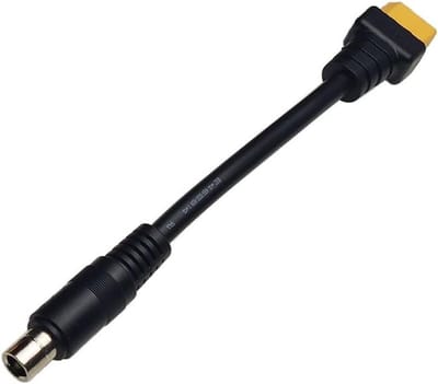 Adapterkabel - Energie Connector - Energie Overdracht - Koperen Kern - 15 cm - Zwart