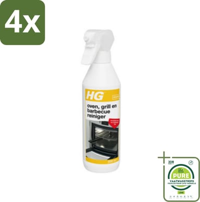 HG Reiniger Oven - Grill & Barbecue 500 ml - Voordeelverpakking - 4 stuks - Ovenreiniger - Grillreiniger