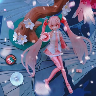 Figurine d'action Blokees Sakura Miku Hatsune Miku Pantastics Figurine Miracle Edition Jouet assemblé Cadeau black