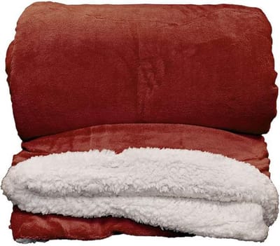 Unique Living Lars - Fleece - Plaid - XL - 220x240 cm - Redwood