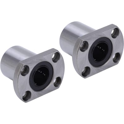 2PCS Palier Linéaire à Billes à Bride Ovale pour Axes de Mouvement Linéaire CNC Diamètre Intérieur 16mm LMH16UU