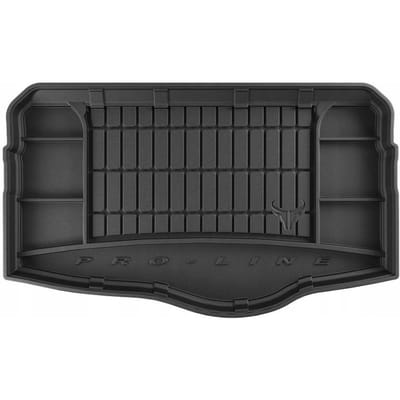 Frogum - DryZone - Kofferbakmat 3D met Organizer - Geschikt voor VOLKSWAGEN T-Cross vanaf 2018 - Voor lage laadvloer - TPE Rubber - Zwart