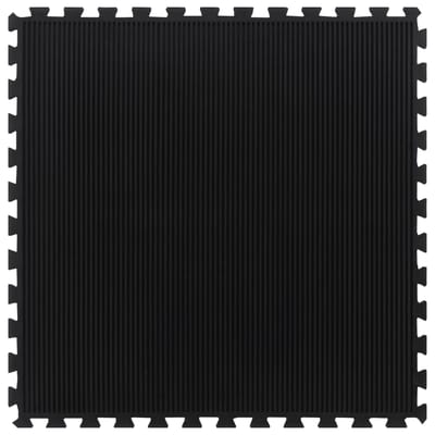 vidaXL - Rubbertegel - 12 - mm - 100x100 - cm - zwart