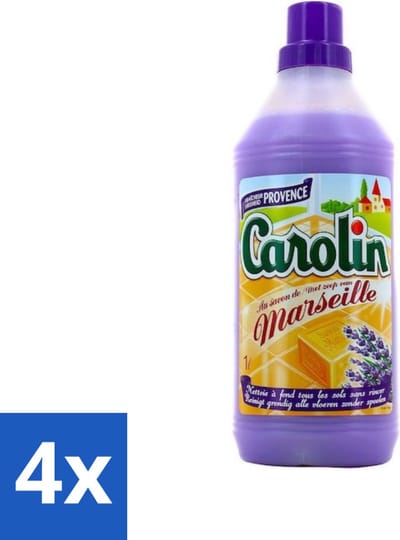 Carolin - Marseille Provence - Vloerreinigingsmiddel - Tegelreiniger - 1 L - Voordeelverpakking - 4 stuks