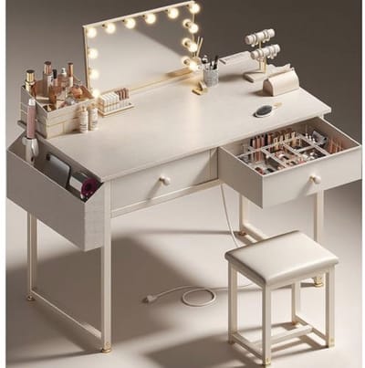 Moderne make-up kaptafel set zonder spiegel voor meisjes