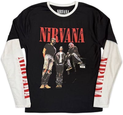 Nirvana - In Utero Band Photo Longsleeve shirt - XL - Zwart/Wit