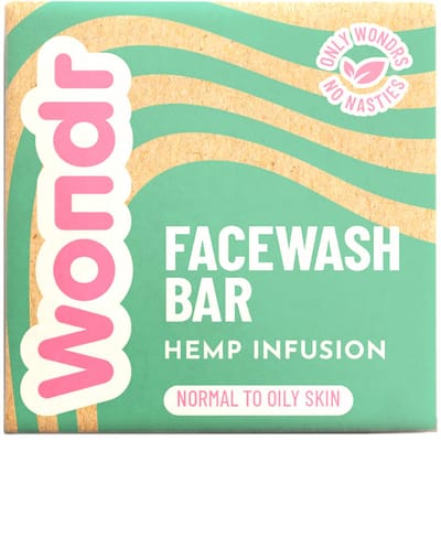 WONDR facewash bar - Normale tot gemengde huid - Antioxidant - Zeepvrij - Hemp Infusion - 83g