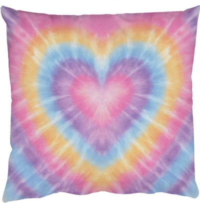 Sierkussens - Kussentjes Woonkamer - 50x50 cm - Hartvorm - Pastelkleuren - Tie Dye
