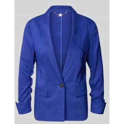 Blazer van linnenmix met reverskraag
