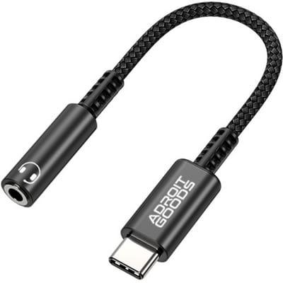 AdroitGoods Type-C naar 3.5mm DAC Audio Adapter – Premium Geluidskwaliteit - Zwart