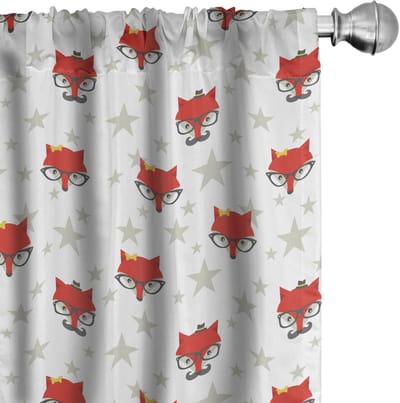ABAKUHAUS kinder gordijnen – 2-delige set 75x245 cm – verduisterend Coconut Scarlet Grijs