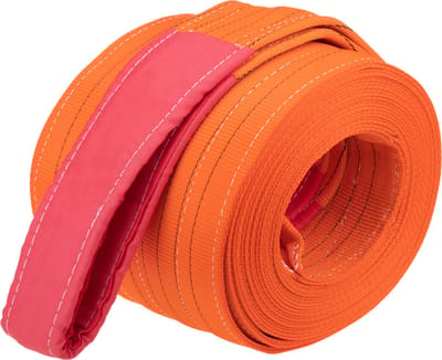 PrimeMatik - Webbing Sling, hijsband 5 m x 300 mm 10.000 Kg voor hijsen en kranen, oranje kleur