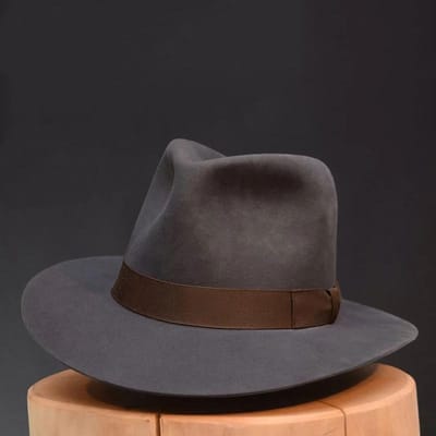 Wol Fedora Hoed Vintage Zachte Vilt Hoeden Mannen Trilby Hoeden Populaire Hoofddeksels Heren Pet Retro Fedora Hoed Dames NZ354 Hoge Kwaliteit Praktisch Dagelijks Gebruik 58cm grijze kleur