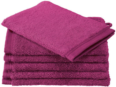 De Witte Lietaer Washandjes Contessa, Magenta - 16 x 21 cm - 6 stuks - Katoen