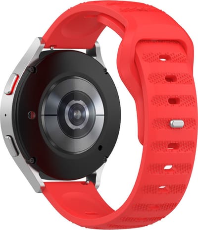 Siliconen bandje - geschikt voor Garmin Venu (2 Plus) / Venu SQ (2) / Vivomove (Style - Sport) / Vivoactive 3 / 5 / 6 / Forerunner 55 / 165 / 245 / 645 / 570 - 42mm - rood