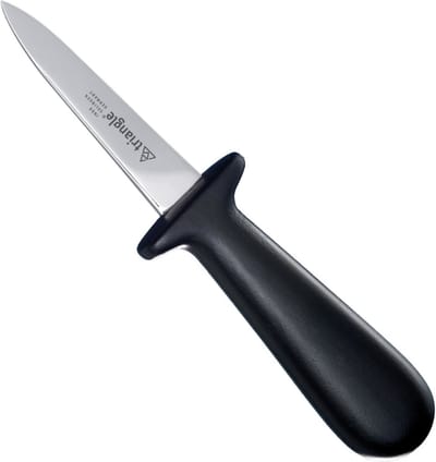 Triangle Oesterbreker - Oestermes - Oesteropener - RVS - Zwart Kunststof Heft - 16 cm