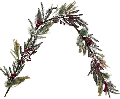 by Mooss - Guirlande - Rode Bes - Dennenappel - 180 cm - Kerst - Winter - Kunst