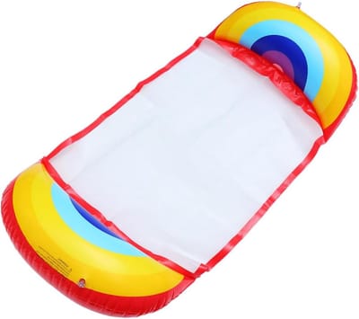 Opblaasbaar Waterkussen - Drijvend Bed - Ontspannen in Water - Flip-Flop Vorm - 126x73cm - Gekleurd